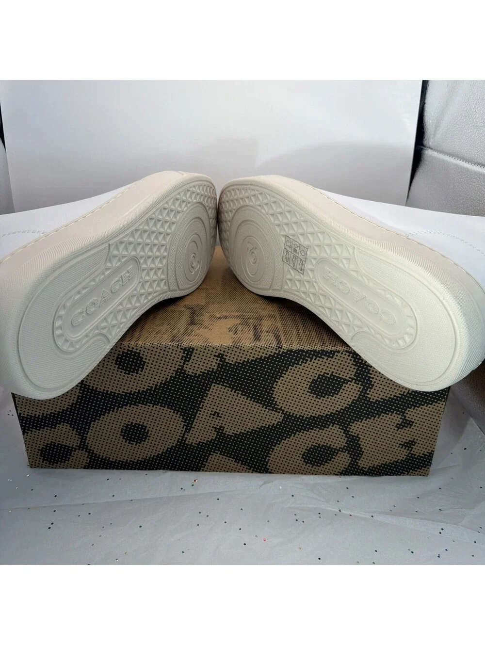 COACH High Line Leather High Top Sneakers CY058 Optic White Men’s 10D NIB